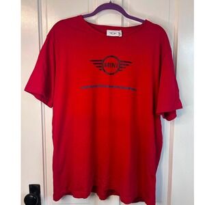 MINI Cooper Logo Graphic T-Shirt Mens XXL Red Excellent Short Sleeve Tee